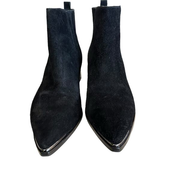Marc Fisher MLYommi black suede leather booties  pull on size 7 - Picture 3 of 16